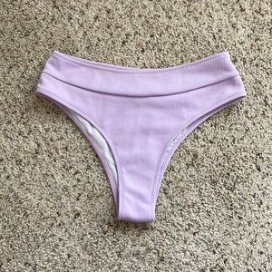 High Waisted Lilac Swim Bottoms